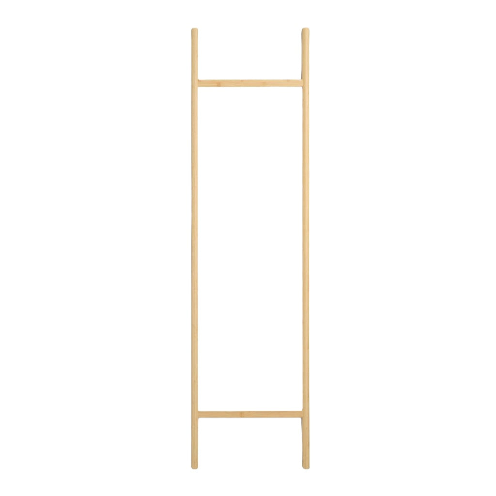 Espejo de pie rectangular con estructura de bambú