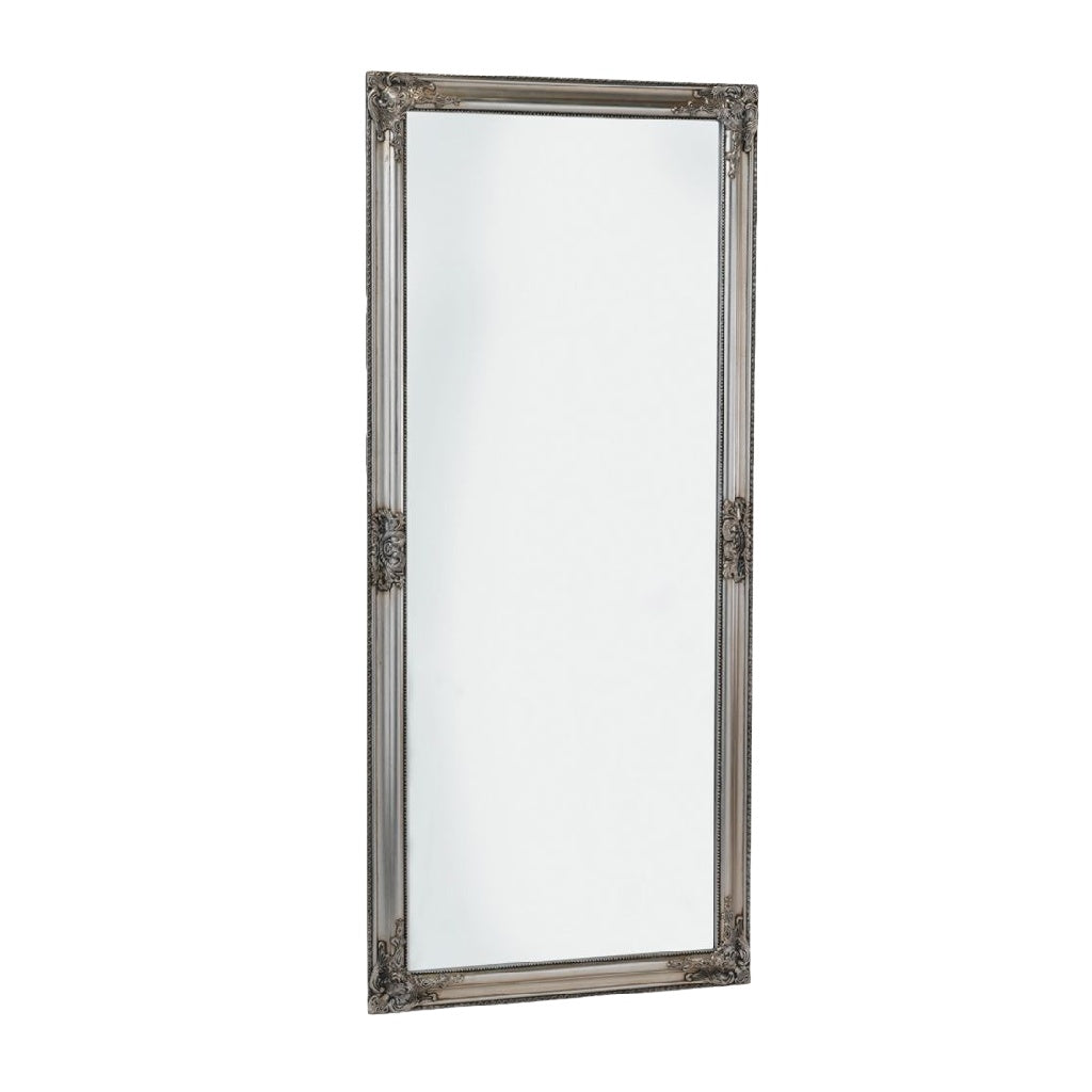 Espejo de pared rectangular con marco decorativo clásico